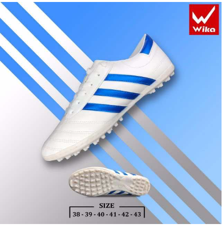 Giày bóng đá Wika phủi 3 sọc khâu full đế đinh TF đá banh ôm chân siêu bền